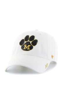 47 Missouri Tigers White Sparkle Clean Up Womens Adjustable Hat