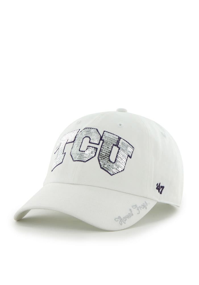 47 TCU Horned Frogs White Sparkle Clean Up Womens Adjustable Hat