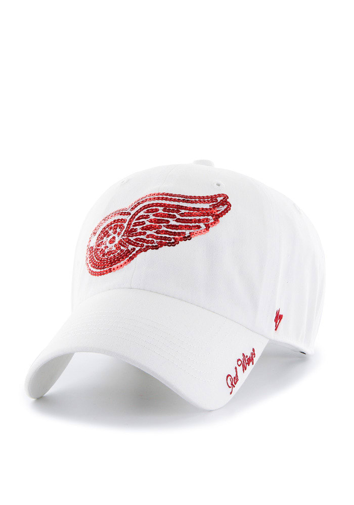 47 Detroit Red Wings White Sparkle Clean Up Womens Adjustable Hat