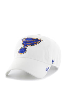 47 St Louis Blues White Sparkle Clean Up Womens Adjustable Hat
