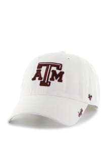 47 Texas A&amp;M Aggies White Miata Clean Up Womens Adjustable Hat