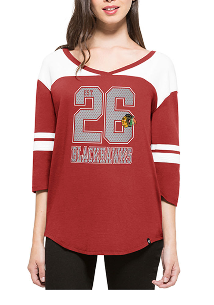 47 Chicago Blackhawks Womens Red Rush Long Sleeve T-Shirt