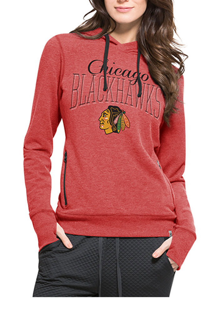47 Chicago Blackhawks Womens Red Stride Hooded Sweatshirt