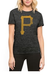 47 Pittsburgh Pirates Womens Black MVP Hero Short Sleeve T-Shirt
