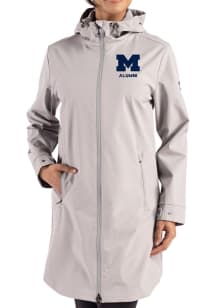 Womens Michigan Wolverines Grey Cutter and Buck Alumni Camano Light Weight Jacket