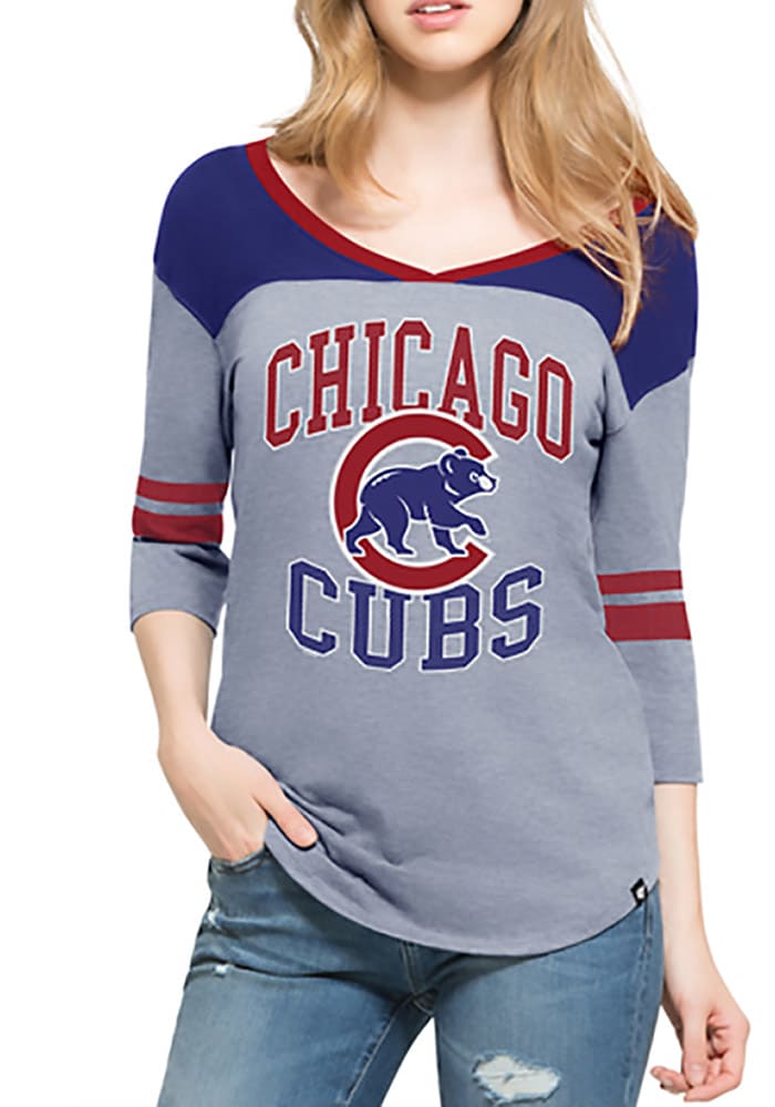 New Era Chicago Cubs Womens White Timeless Dana LS Tee