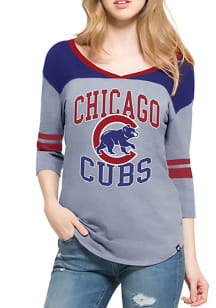 47 Chicago Cubs Womens Blue Replay Rush Long Sleeve T-Shirt