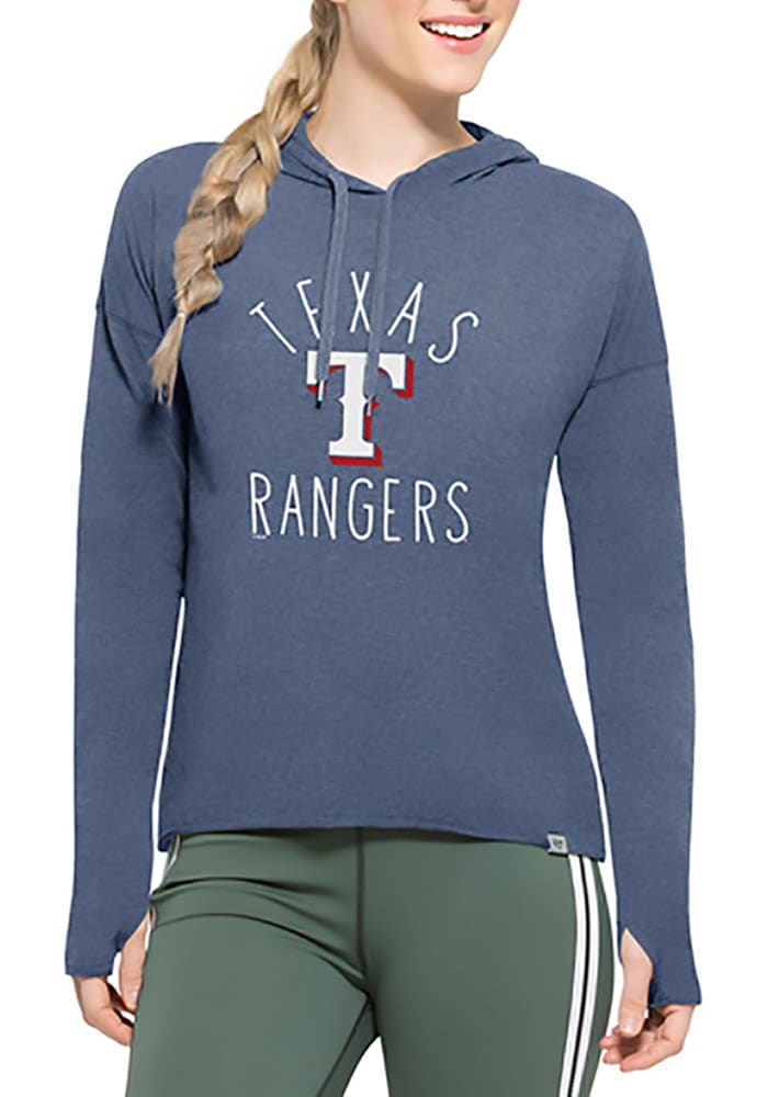 47 Texas Rangers Womens Light Blue Energy Lite Hooded Sweatshirt