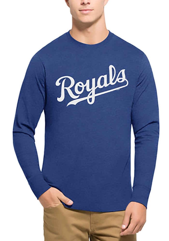 47 Kansas City Royals Blue Club Long Sleeve T Shirt, Blue, 70% COTTON/30% POLYESTER, Size 2XL, Rally House