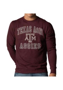 47 Texas A&amp;M Aggies Maroon #1 Design Long Sleeve Fashion T Shirt