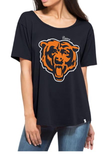 47 Chicago Bears Womens Navy Blue Boyfriend Scoop T-Shirt