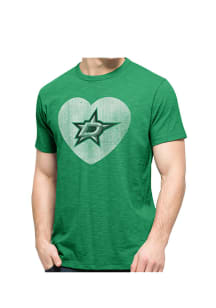47 Dallas Stars Kelly Green Heart Logo Scrum Short Sleeve Fashion T Shirt