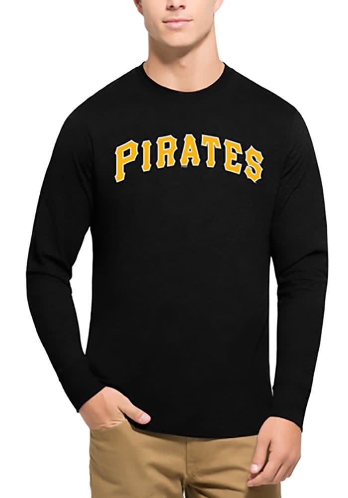 Men's Pittsburgh Pirates Kent Tekulve Majestic Black Wordmark Name & Number  T-Shirt