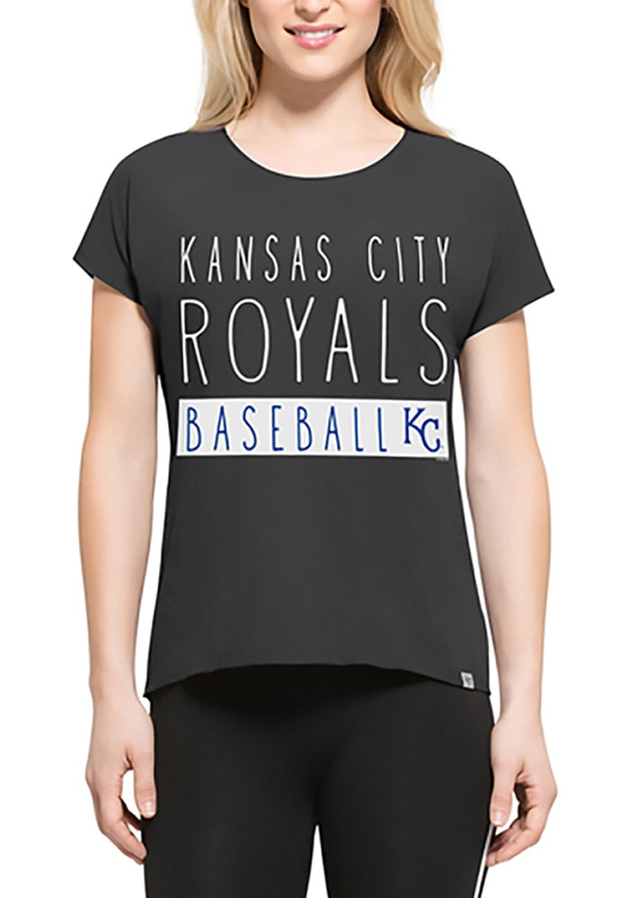 47 Kansas City Royals Womens Grey Lumi SS Athleisure Tee