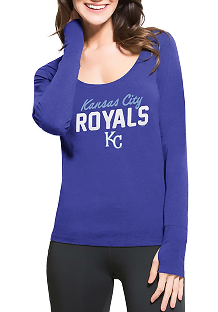 Majestic, Tops, Kansas City Royals Tshirt Womens Size Large Blue Short  Sleeve Majestic Vneck