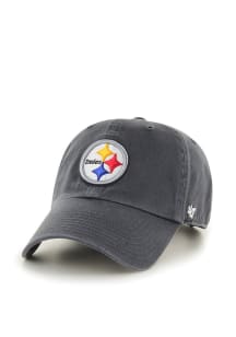 47 Pittsburgh Steelers Clean Up Adjustable Hat - Charcoal