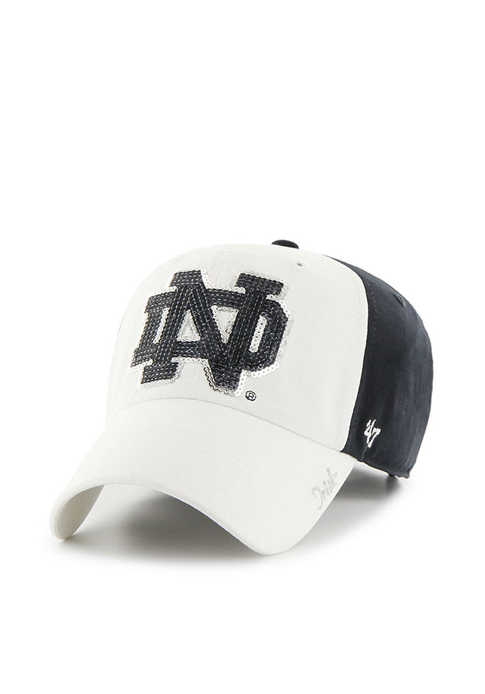 47 Notre Dame Fighting Irish Navy Blue Two Tone Sparkle Womens Adjustable Hat