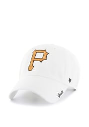 47 Pittsburgh Pirates White Sparkle Womens Adjustable Hat