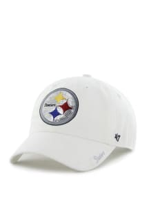 47 Pittsburgh Steelers White Sparkle Womens Adjustable Hat