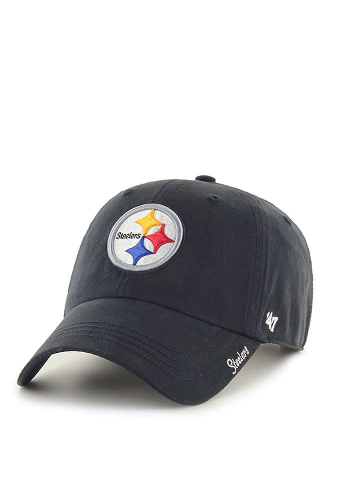 47 Women's '47 Black Pittsburgh Steelers Bauble Cuffed Knit Hat with Pom