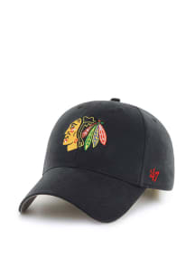 Chicago Blackhawks Black Basic Youth Adjustable Hat