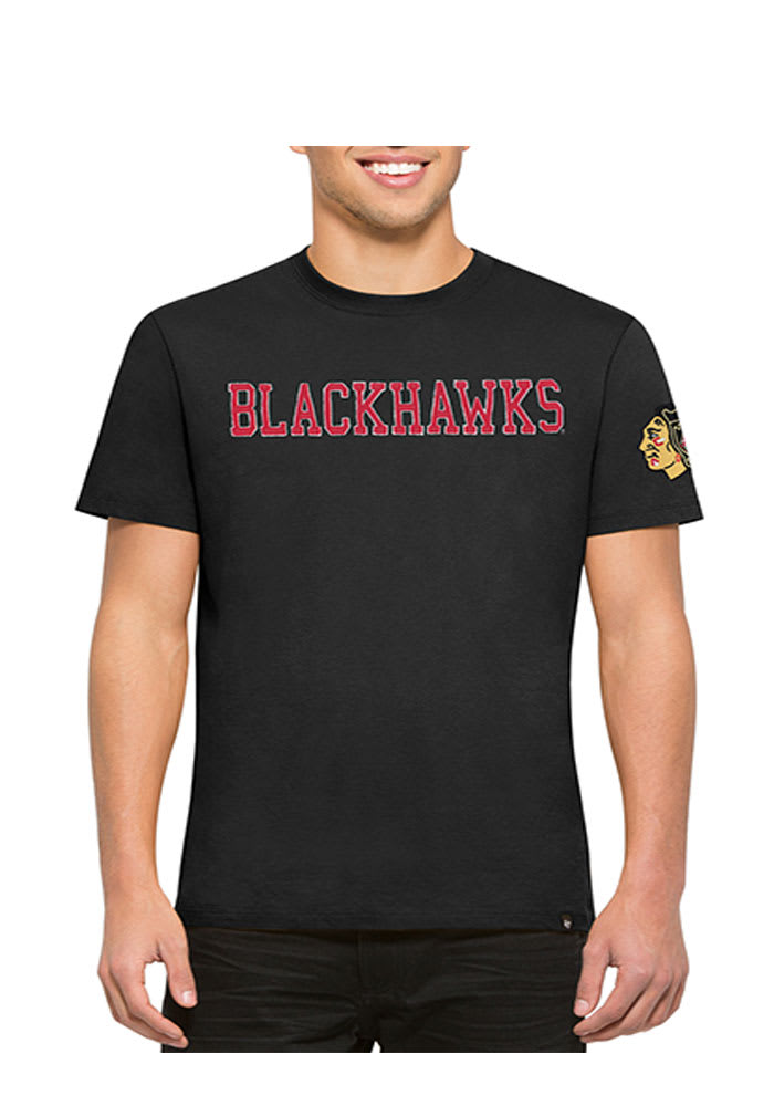 47 Chicago Blackhawks Grey Match Short Sleeve Fashion T Shirt