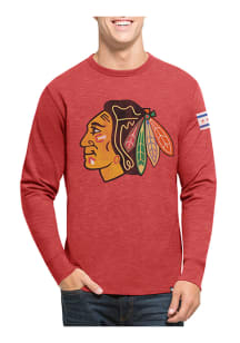 47 Chicago Blackhawks Red Two Peat Long Sleeve Fashion T Shirt