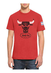 47 Chicago Bulls Red Two Peat Short Sleeve Fashion T Shirt