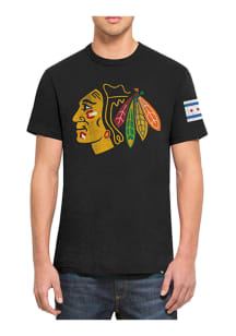 47 Chicago Blackhawks Black Two Peat Short Sleeve Fashion T Shirt
