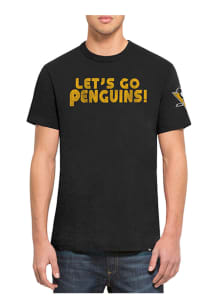 47 Pittsburgh Penguins Black Two Peat Short Sleeve Fashion T Shirt
