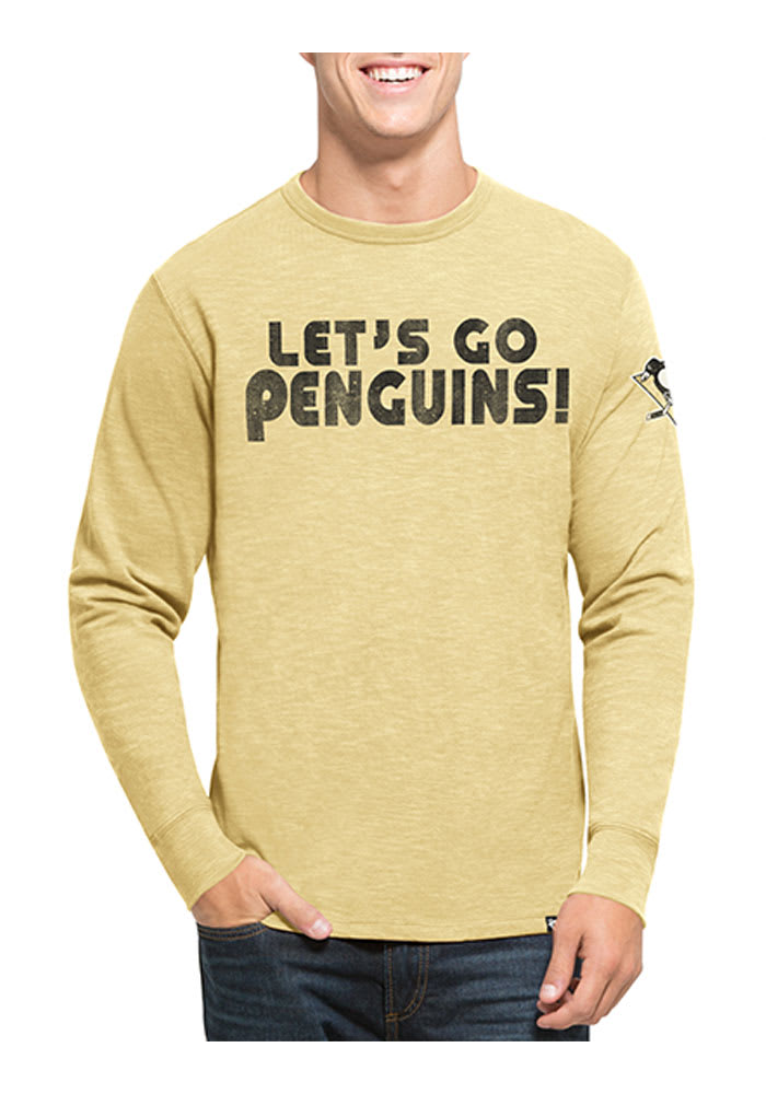 47 Pittsburgh Penguins Gold Two Peat Long Sleeve Fashion T Shirt
