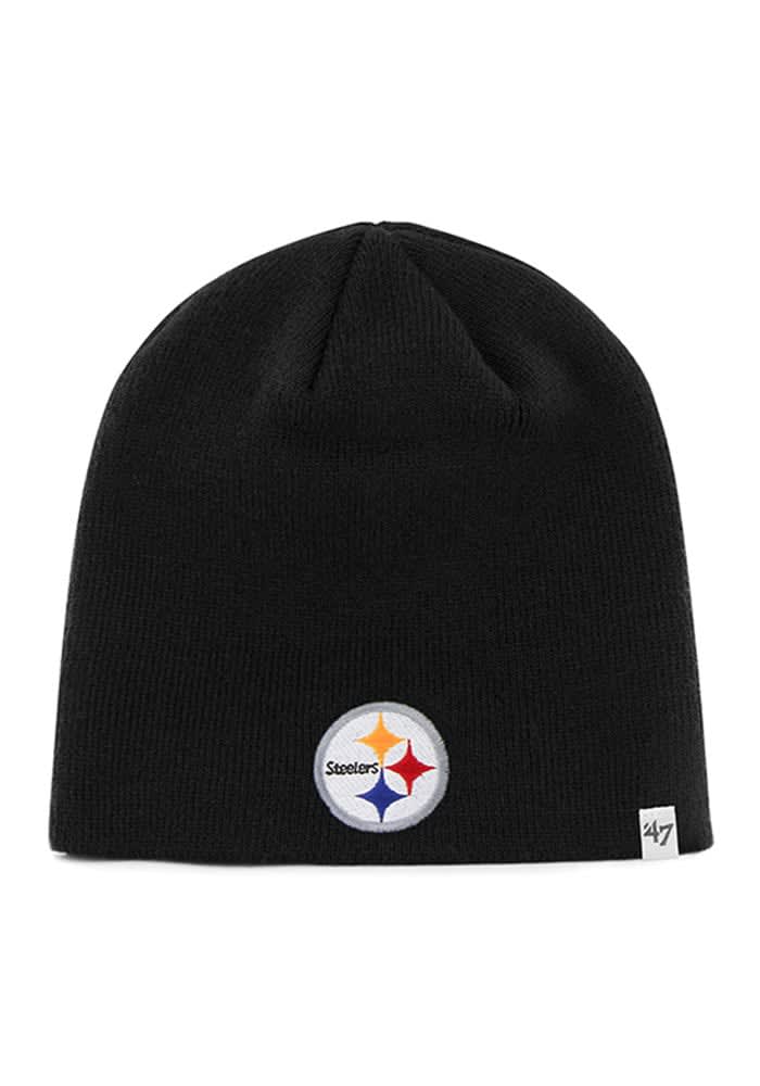 Pittsburgh Steelers 47 Brand Black Trapper Knit Winter Hat