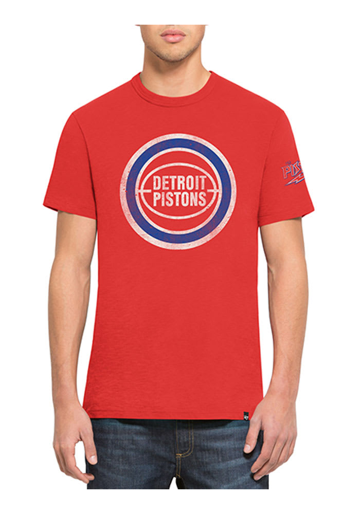 47 Detroit Pistons Red Two Peat Short Sleeve Fashion T Shirt