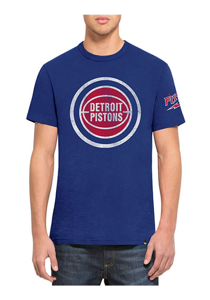 47 Detroit Pistons Blue Two Peat Short Sleeve Fashion T Shirt