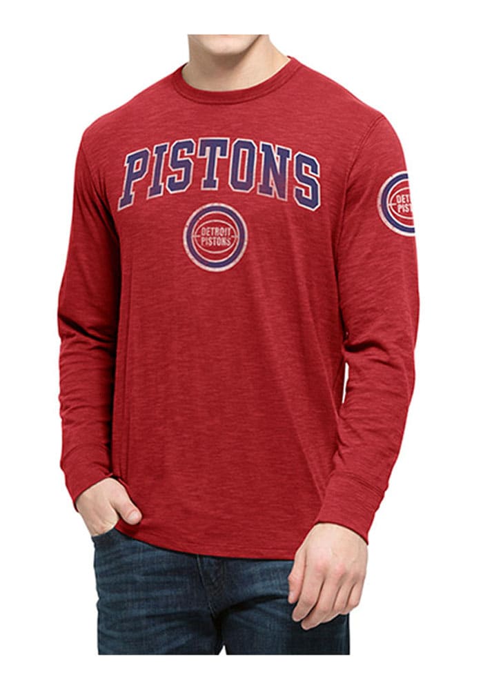 47 Detroit Pistons Red Rescue Long Sleeve Fashion T Shirt