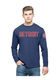 47 Detroit Pistons Blue Fieldhouse Long Sleeve Fashion T Shirt