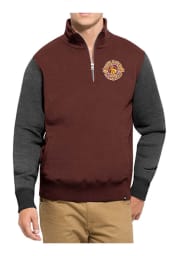 47 Cleveland Cavaliers Mens Maroon Triple Coverage Long Sleeve 1/4 Zip Fashion Pullover