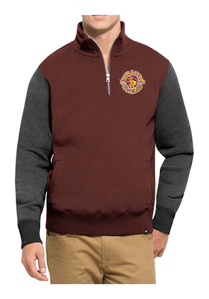 47 Cleveland Cavaliers Mens Maroon Triple Coverage Long Sleeve 1/4 Zip Fashion Pullover