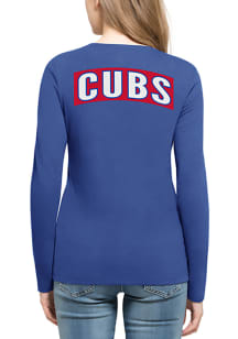 47 Chicago Cubs Womens Blue Clutch Backer Long Sleeve T-Shirt