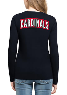 47 St Louis Cardinals Womens Navy Blue Clutch Backer Long Sleeve T-Shirt