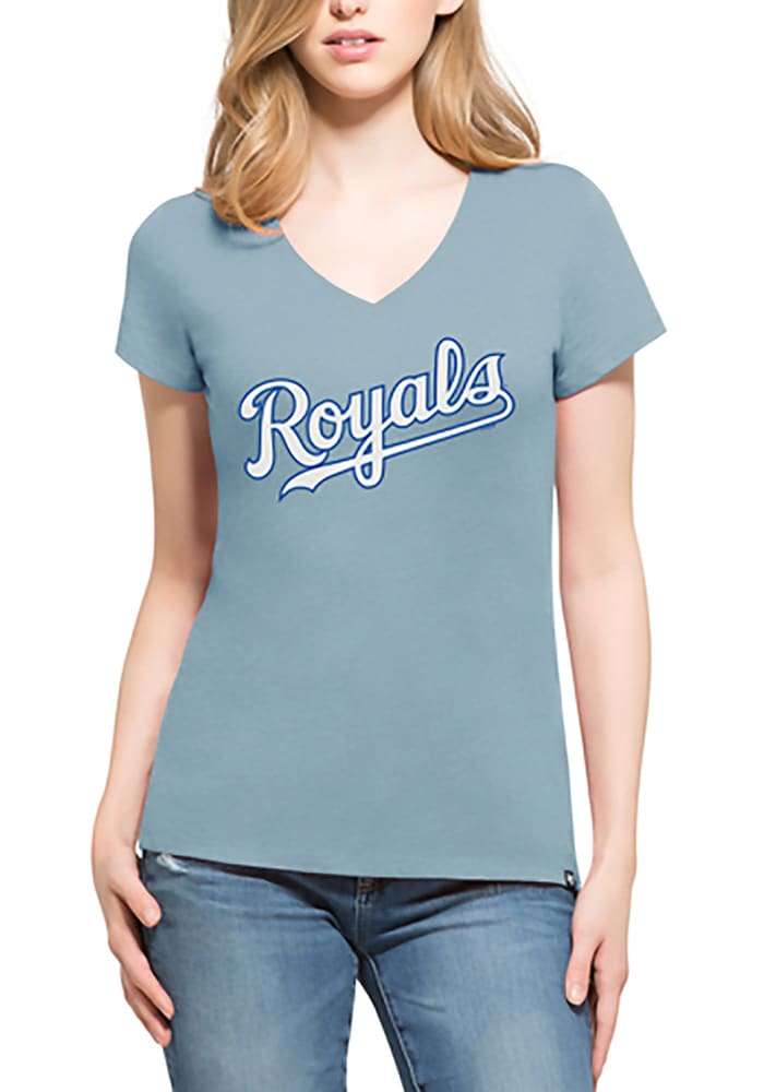 47 Kansas City Royals Womens Light Blue Club V-Neck T-Shirt