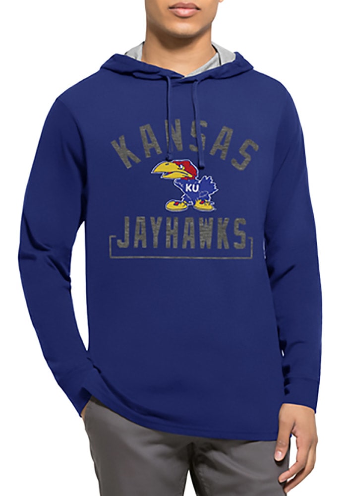 47 Kansas Jayhawks Mens Blue Downfield Fashion Hood