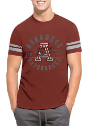 47 Arkansas Razorbacks Red Downfield Short Sleeve Fashion T Shirt