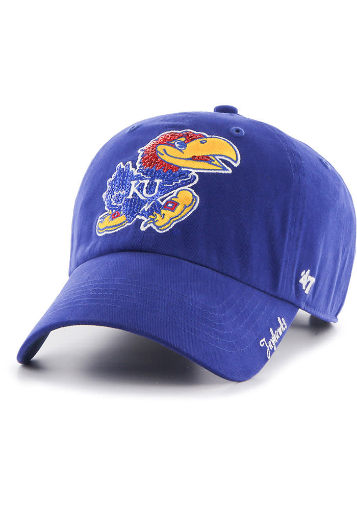 47 Kansas Jayhawks Blue Sparkle Womens Adjustable Hat