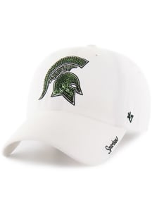 47 Michigan State Spartans White Sparkle Womens Adjustable Hat