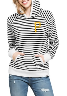 47 Pittsburgh Pirates Womens Black Nautical Stripe Hooded Sweatshirt