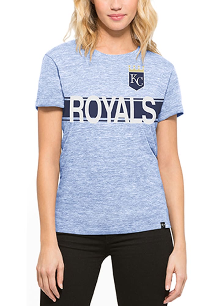 47 Kansas City Royals Womens Blue Super Hero Short Sleeve T-Shirt