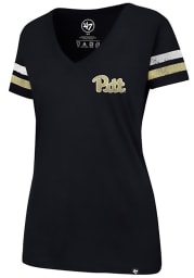 47 Pitt Panthers Juniors Navy Blue Post Season V-Neck T-Shirt