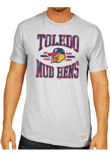 Original Retro Brand Toledo Mud Hens White #1 Graphic Short Sleeve Fashion T Shirt