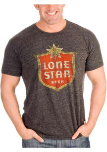 Original Retro Brand Lone Star Dark Grey Logo Short Sleeve T Shirt